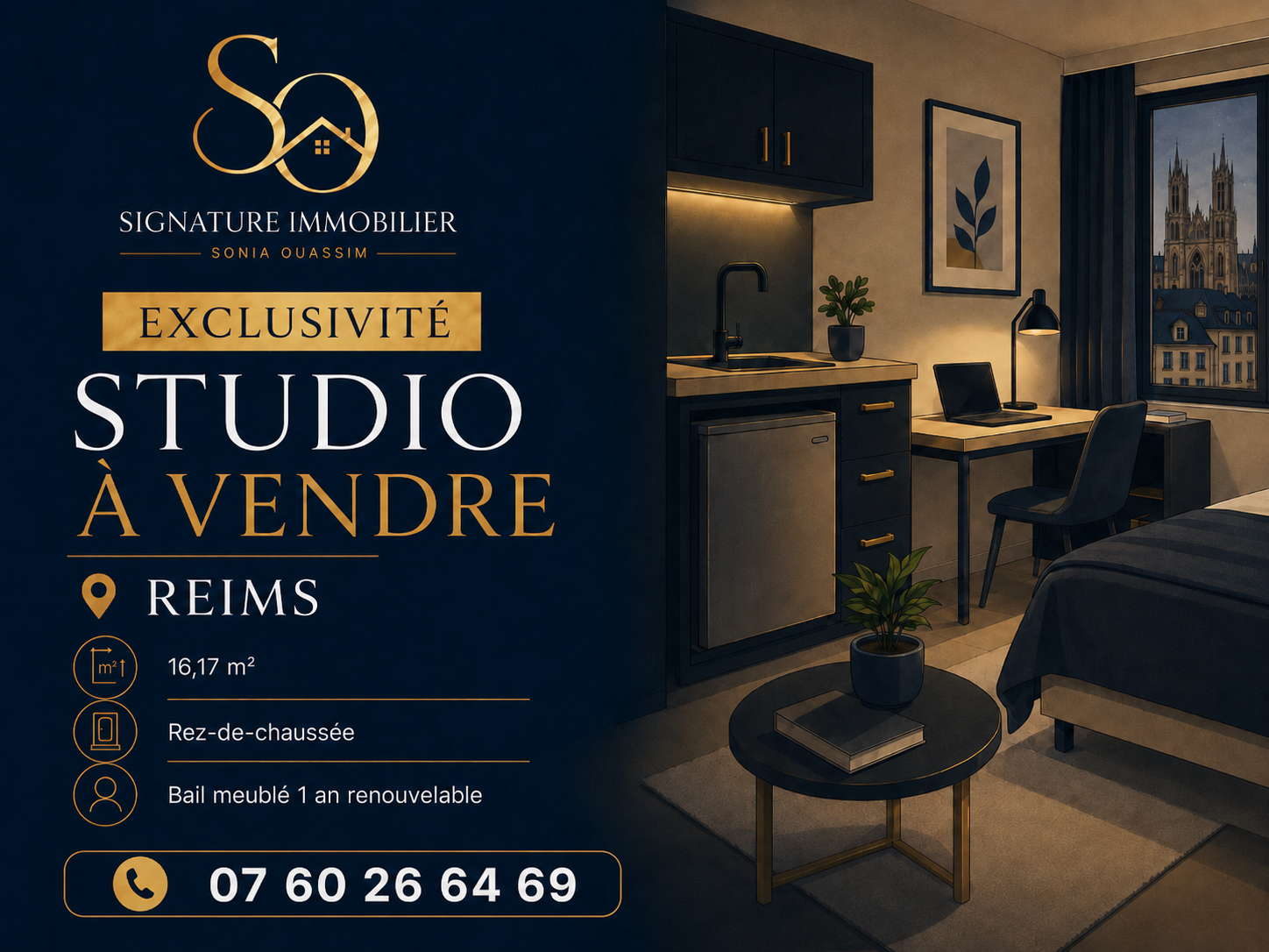 Accueil studio reims à vendre